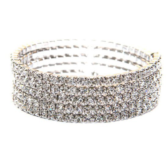 5 row wrap crystal bracelet made with Swarovski Elements