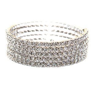 5 row wrap crystal bracelet made with Swarovski Elements