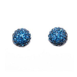 Capri Blue Crystal Ball Earrings with Swarovski Elements