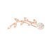 Flower Crystal Ear Cuff in Rose Gold with Cubic Zirconia crystals