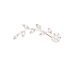 Flower Crystal Ear Cuff in Silver with Cubic Zirconia crystals