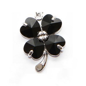 Lucky Clover in Jet Black made with Swarovski Elements Lucky Clover in Jet Black made with Swarovski Elements