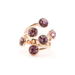 Light Amethyst Signature Ring made with Swarovski Elements