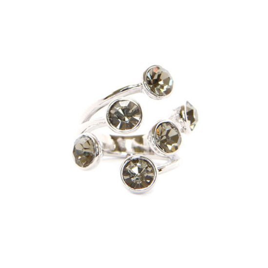 Satin Crystal Signature Ring made with Swarovski Elements