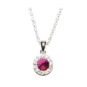 Fuchsia Boutique Solitaire Necklace made with Swarovski Elements