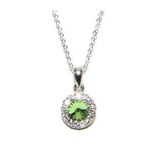Peridot Boutique Solitaire Necklace made with Swarovski Elements