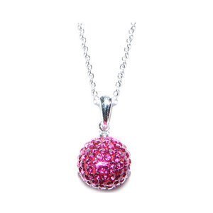 Fuchsia Crystal Ball Necklace made with Swarovski Elements 