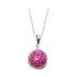 Fuchsia Crystal Ball Necklace made with Swarovski Elements 