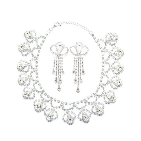 Crystal Necklace and Earring set made with Swarovski Elements