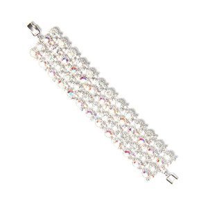 Crystal & Crystal Aurora Boreale 4 row bracelet