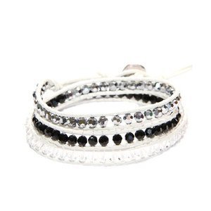 White Leather Wrap Bracelet