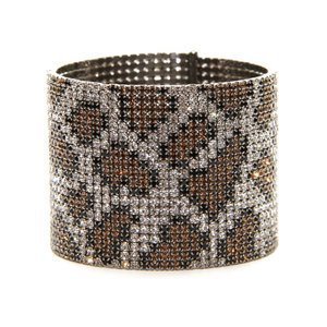 Leopard Print Crystal Cuff Bracelet made with Swarovski Elements