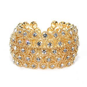 Gold Crystal Bracelet made with Swarovski Elements