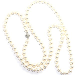 Pearl necklace made with Swarovski Elements Pearls