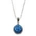 Capri Blue Crystal Ball Necklace made with Swarovski Elements