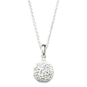 Clear Crystal Ball Necklace made with Swarovski Elements