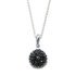Jet Black Crystal Ball Necklace made with Swaroski Elements
