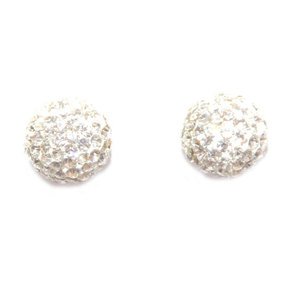 Clear Crystal Ball Earrings with Swarovski Elements