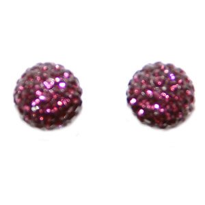 Burgundy Crystal Ball Earrings with Swarovski Elements