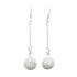 Clear Crystal Ball Dangly Earrings with Swarovski Elements 