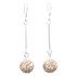 Silk Crystal Ball Dangly Earrings with Swarovski Elements
