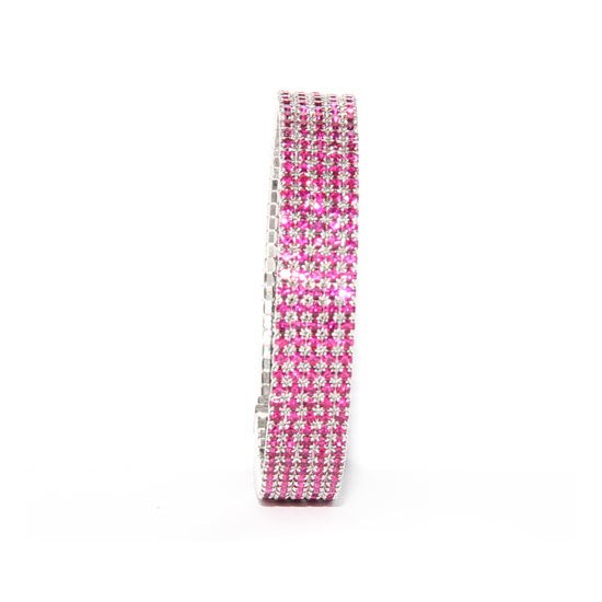 Fuchsia Crystal Cuff Bracelet made with Swarovski Elements (Slim)
