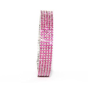 Fuchsia Crystal Cuff Bracelet made with Swarovski Elements (Slim)