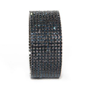Montana Blue Crystal Cuff Bracelet made with Swarovski Elements (Narrow)