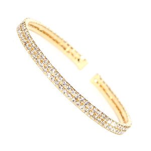 Golden Crystal Band Bracelet made with Swarovski Elements
