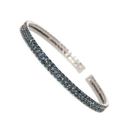 Montana Blue Crystal Band Bracelet made with Swarovski Elements