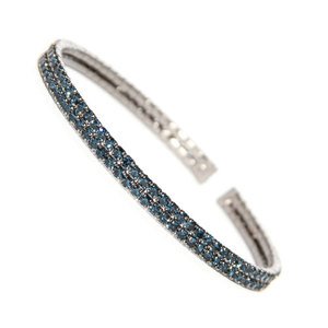 Montana Blue Crystal Band Bracelet made with Swarovski Elements