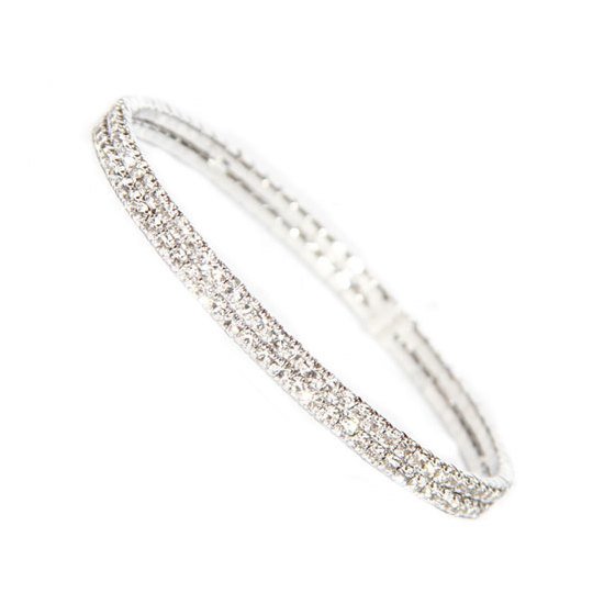 Clear Crystal Band Bracelet made with Swarovski Elements