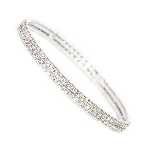 Clear Crystal Band Bracelet made with Swarovski Elements