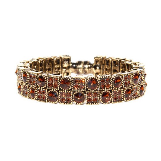 Topaz Crystal Gemstone Bracelet made with Swarovski Elements
