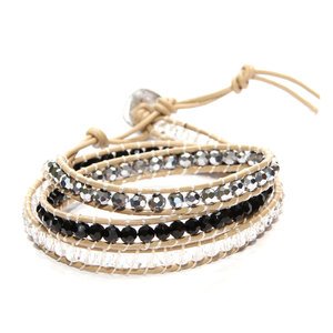 Tan Leather Wrap Bracelet