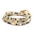 Tan Skull Leather Wrap Bracelet