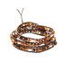 Catseye Skull Leather Wrap Bracelet