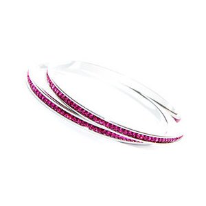 Fuchsia Bangles made with Swarovski Elements (Medium)