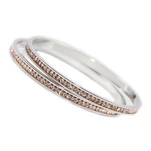 Silk Bangles made with Swarovski Elements (Medium)