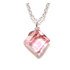 Rose Pink Cube Necklace made with Swarovski Elements