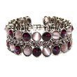 Amethyst & Cyclaman Opal Cat-Eye Bracelet made with Swarovski Elements