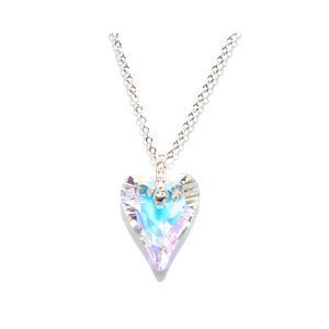 Large Crystal AB Heart Necklace Large Crystal AB Heart Necklace