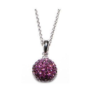 Burgundy Crystal Ball Necklace made with Swarovski Elements